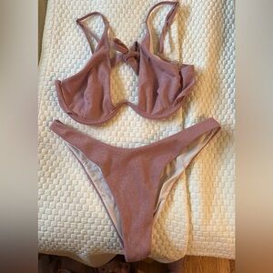 Pink sparkly bikini